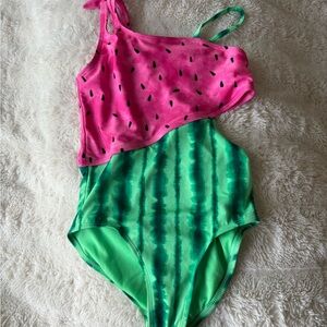 Cat & Jack Kids Watermelon One Piece Swimsuit 6/7T